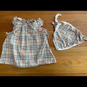 Burberry dress and bib 3 months